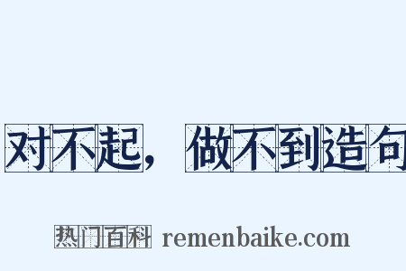 对不起，做不到造句是什么意思的图片